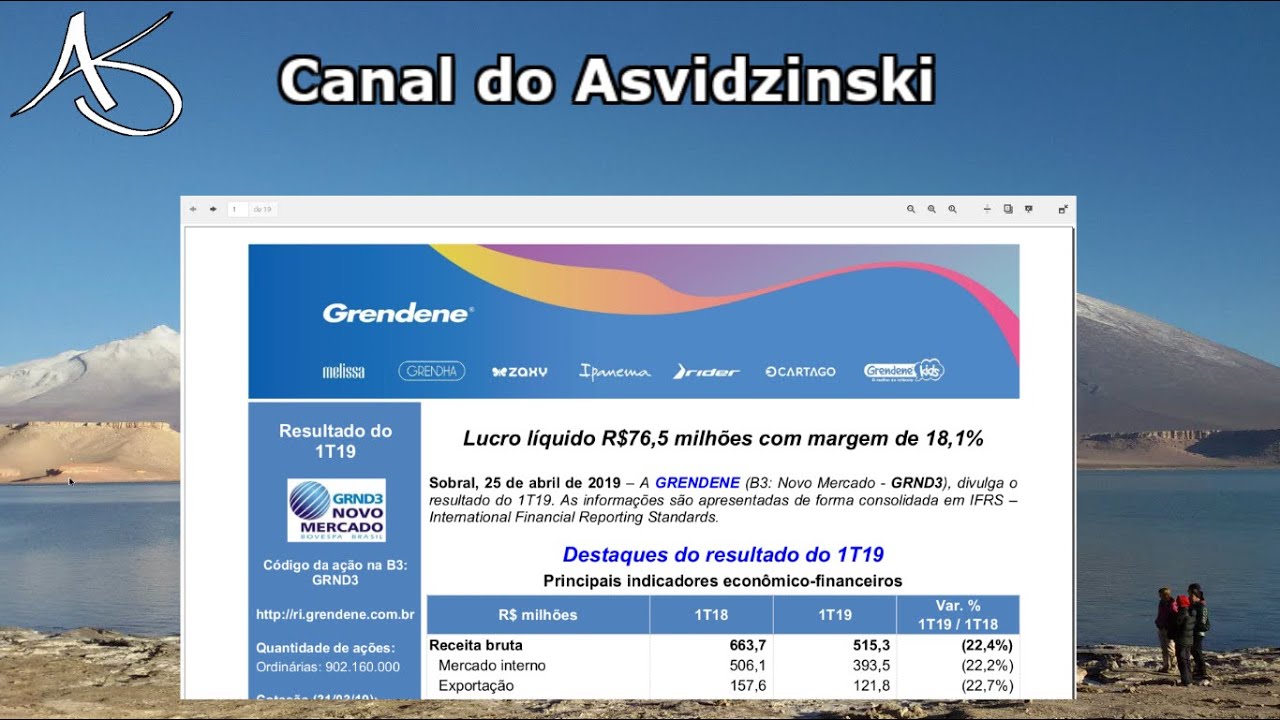 Resultado da Grendene no 1º trimestre de 2019