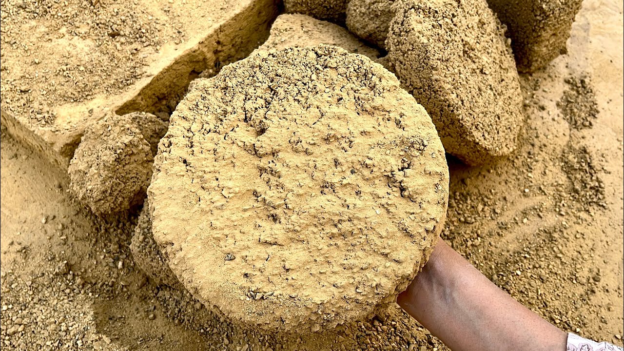 New || Dry Floor crumbling of Yellow block texture || super crunchy and crispy texture #asmr 