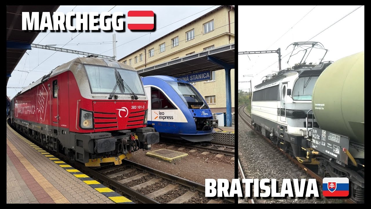 MARCHEGG → BRATISLAVA /Železničná trať pohľad zozadu 🇸🇰|🇭🇺 Vasútvonal menetfelvétel/