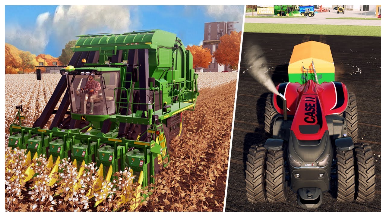 Using Self-Driving Farming Technology to Farm Cotton - Farming Simulator 22