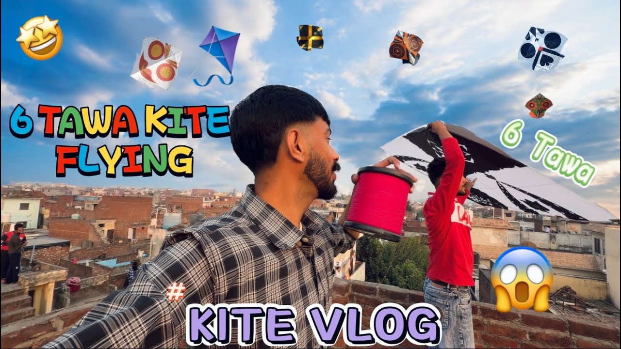 6 Tawa Kite Flying ! Kite Vlog ! Kite Flying ! Batala promotion 