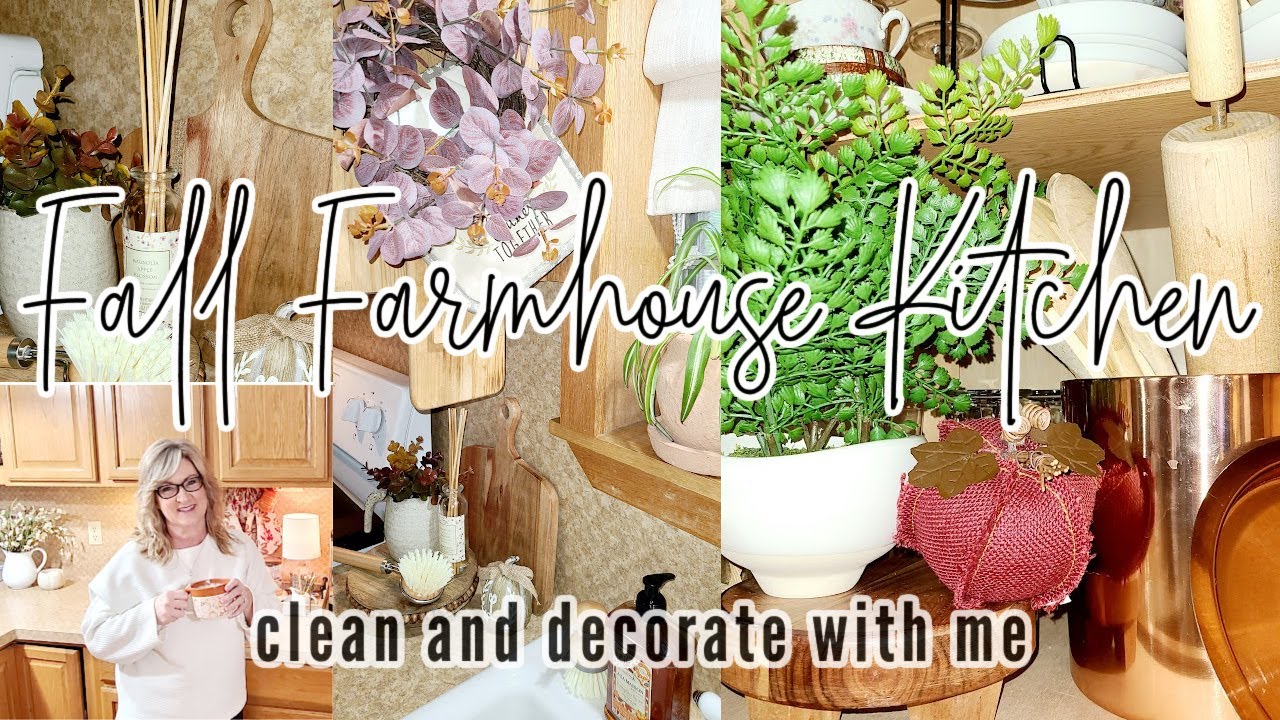 FALL 2023 KITCHEN DECORATE WITH ME // FALL FARMHOUSE KITCHEN // FALL DECOR IDEAS  // ROBIN LANE LOWE