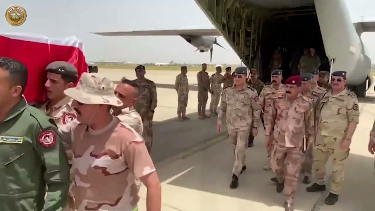 قيادة القوة الجوية تقيم تشييعاً لشهداء التعرض الإرهابي أمس في كركوك