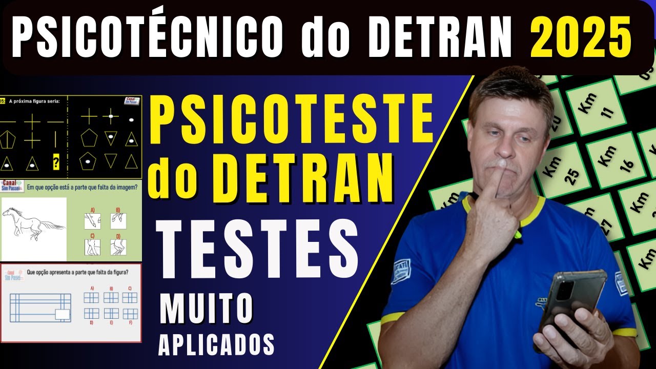 PSICOTECNICO do DETRAN 2025 – Exame psicológico do DETRAN 2025 - PSICOTESTE Detran 2025 CNH.