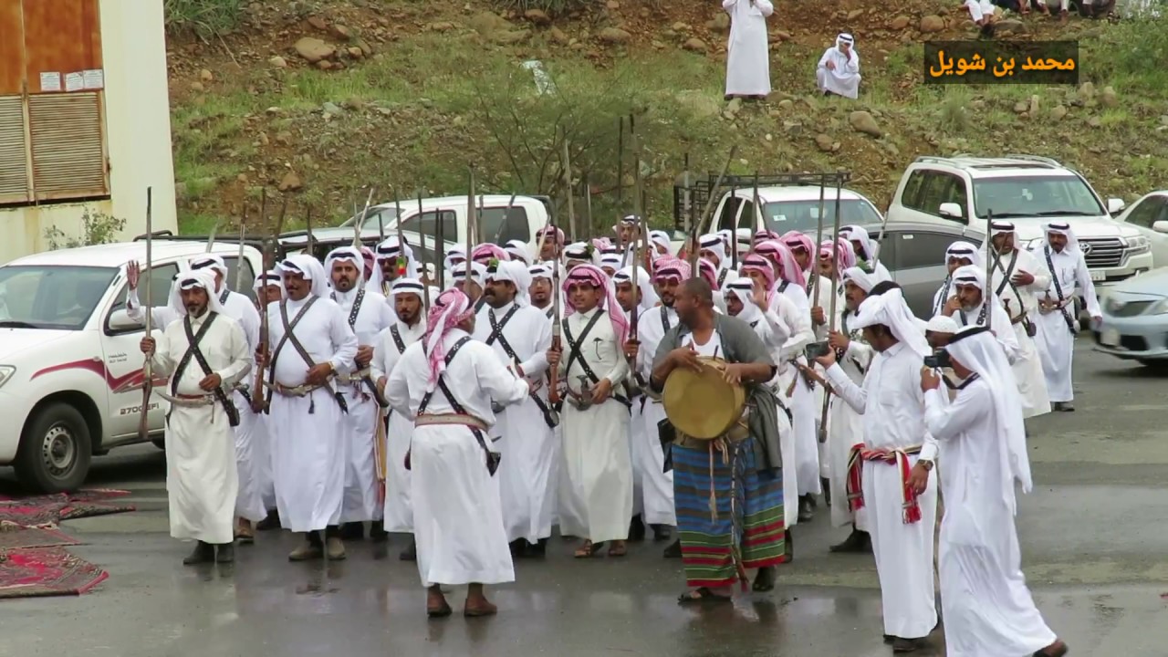 مدقال فرقة بيارق رجال الحجر في زواج علي طالع