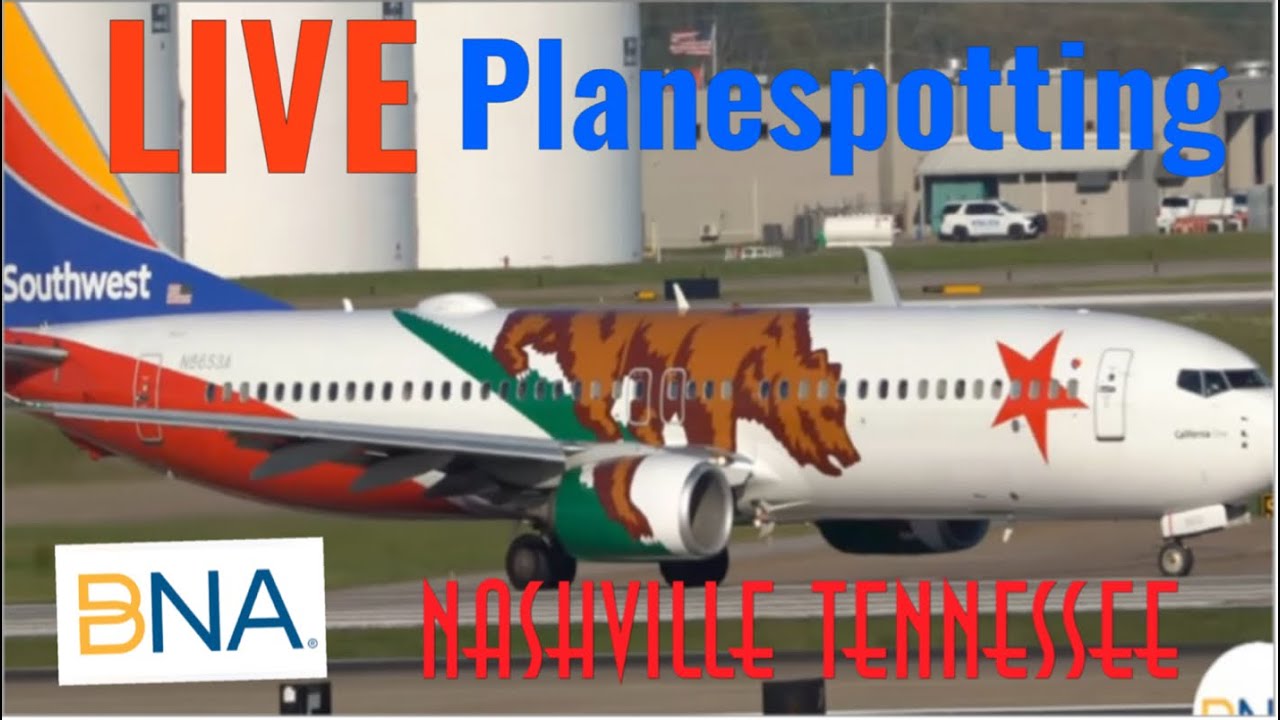 Live Planespotting from Nashville International Airport (KBNA)