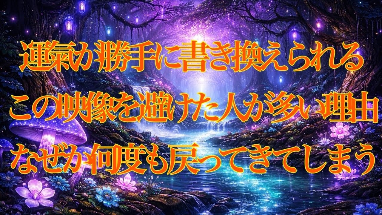 運氣が勝手に書き換えられる！この映像を避けた人が多い理由🙏なぜか何度も戻ってきてしまう🚀