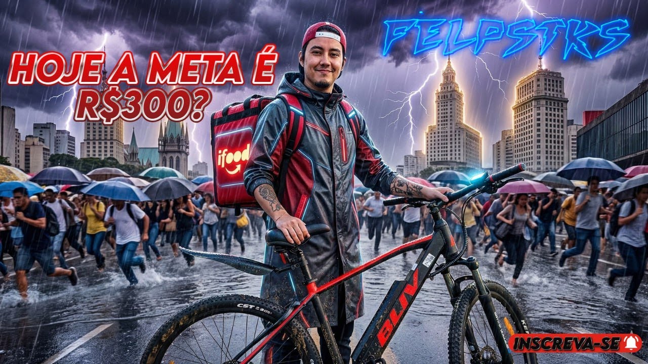 CHOVEU EM SÃO PAULO PROMOÇÃO CANTOU META R$300 HOJE? | ENTREGAS DE BIKE
