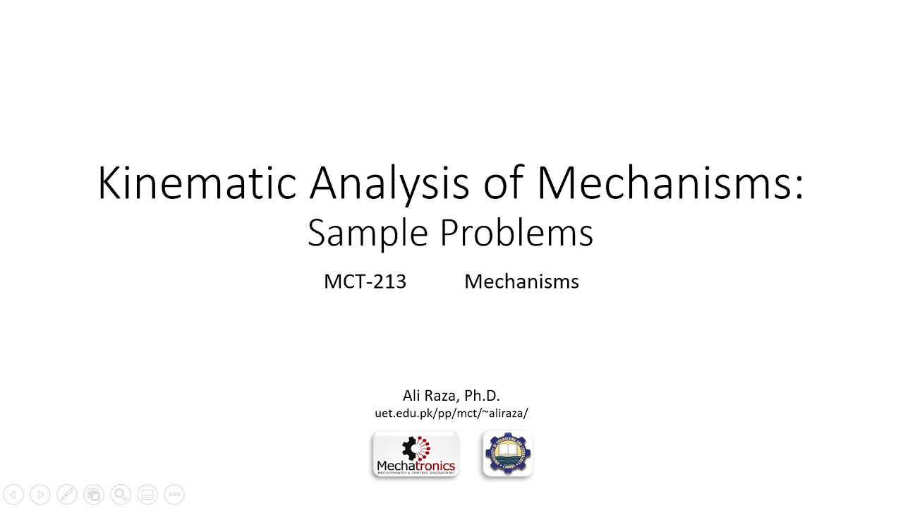 Kinematic Analysis of Mechanisms: Solved Problems