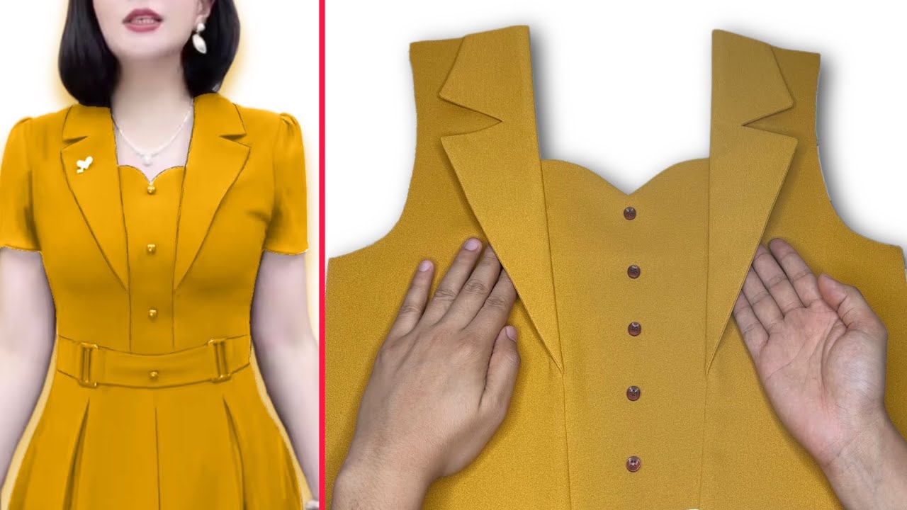 Beautiful Notch Collar Neck Design Model for who Enthusiastic Sewing Techniques with Easy Method