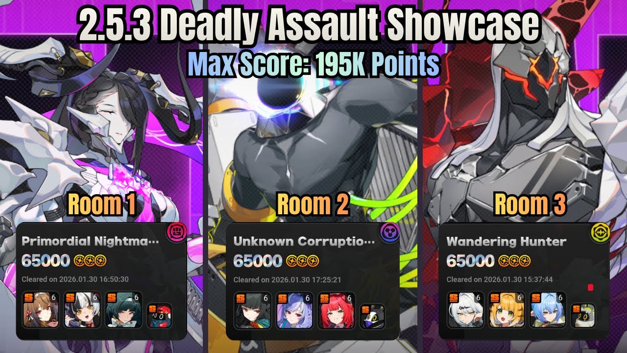 2.5.3 Deadly Assault Showcase - 195K Points (Top 0.01%) Max Score! | Zenless Zone Zero