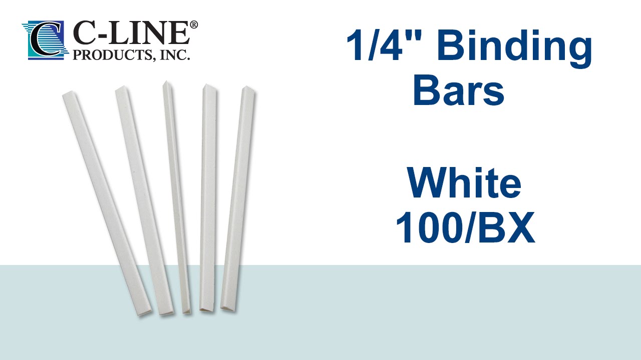 Binding Bars Only White, 11 x 1/4, 100/BX- C-Line Products - 34447