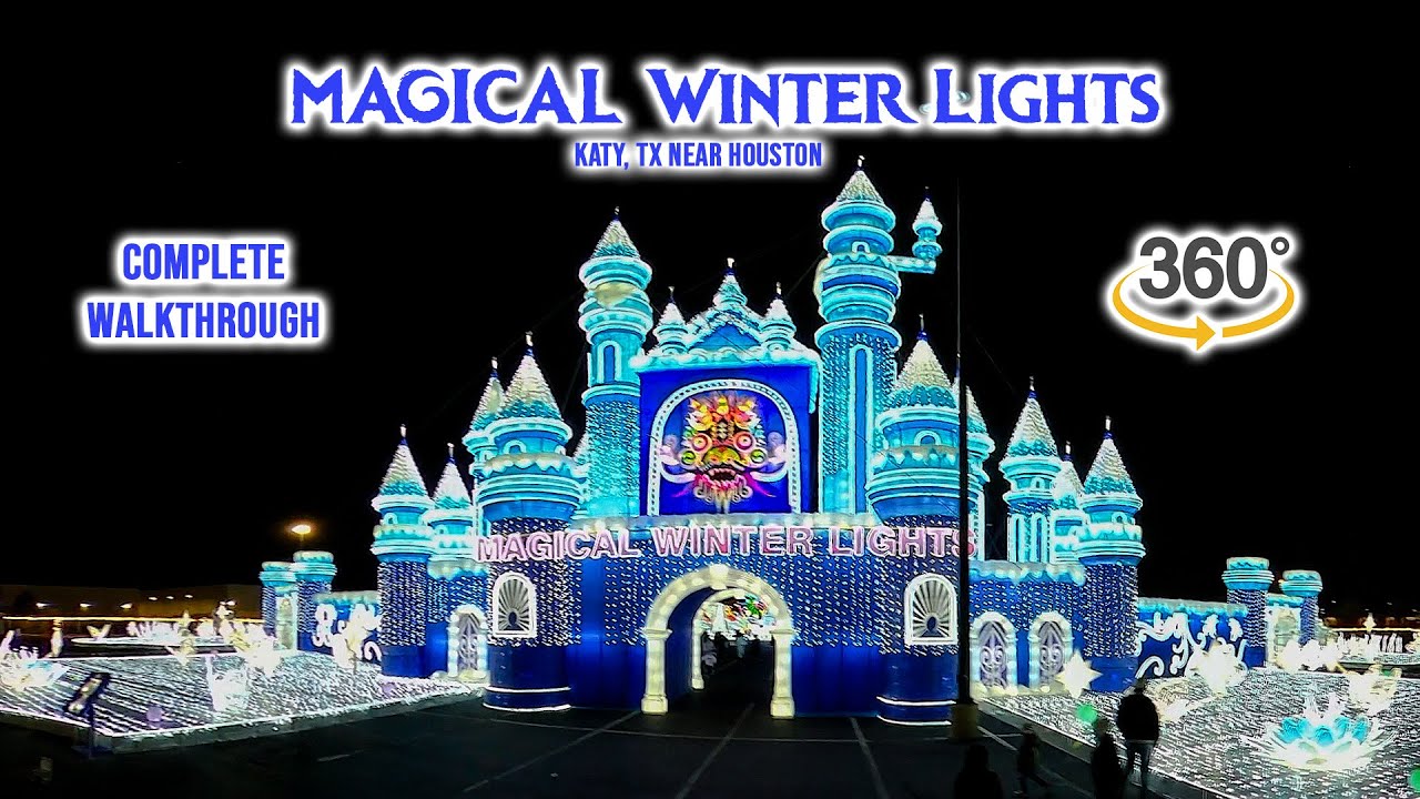VR 360 Magical Winter Lights in Katy, TX Near Houston Complete Walk Through 2023 11 29