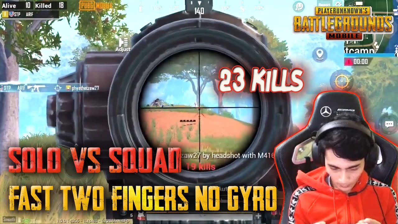 Solo Vs Squad 23 Kills Kat Sanhok | Arifbakhtiar Gameplay 2 Fingers No Gyro | PUBG Mobile