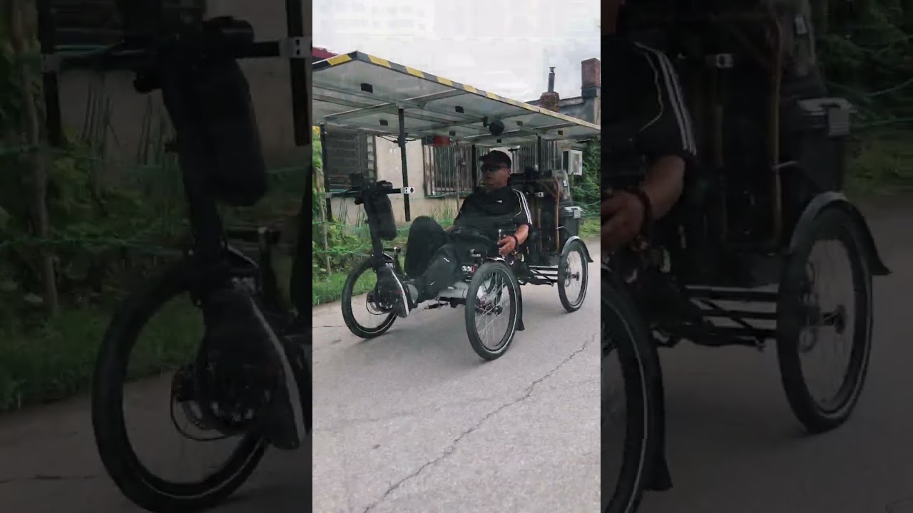 TrikExplor 420E Solar-Powered Recumbent Bike: 480W Solar Charging, 45km/h Speed & 200km Range!