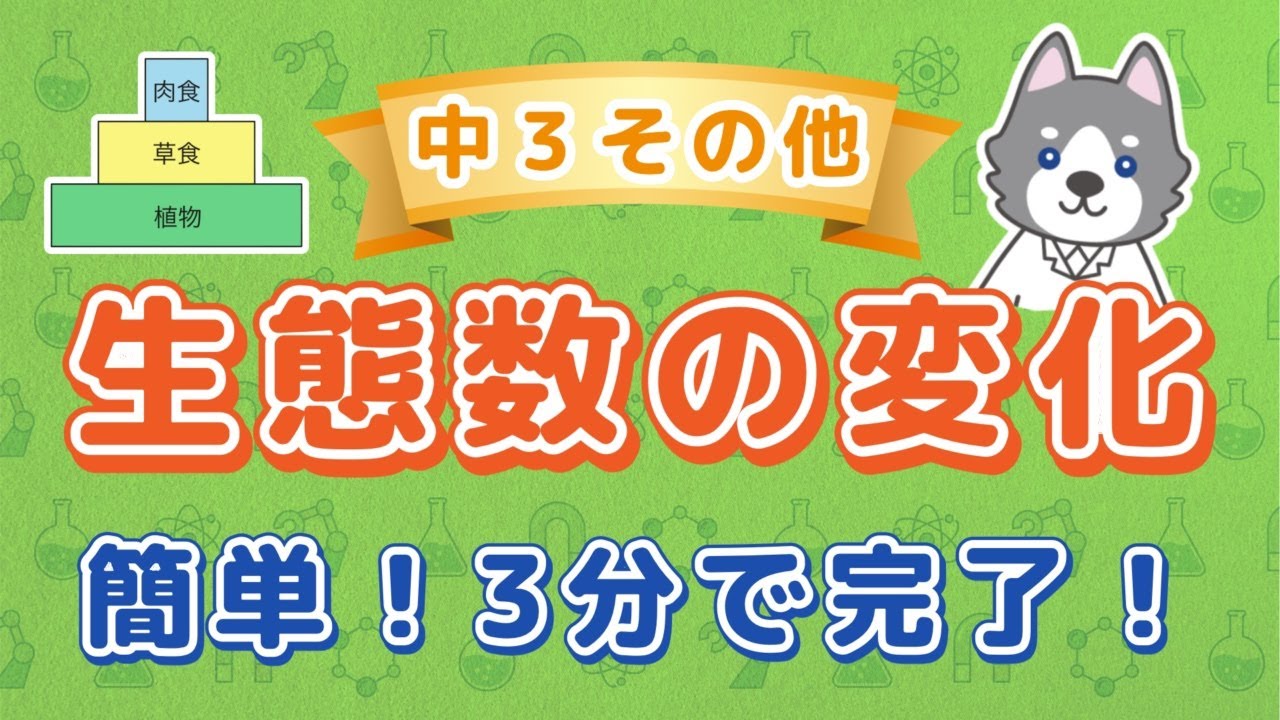中3理科『生態数とピラミッドの変化』