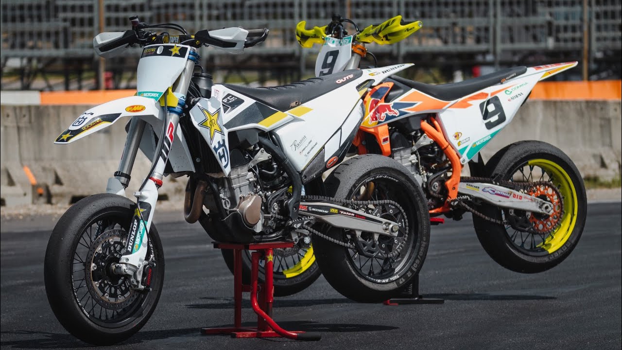 KTM 450 Vs HUSQVARNA 450 MOTARD FULLGASS
