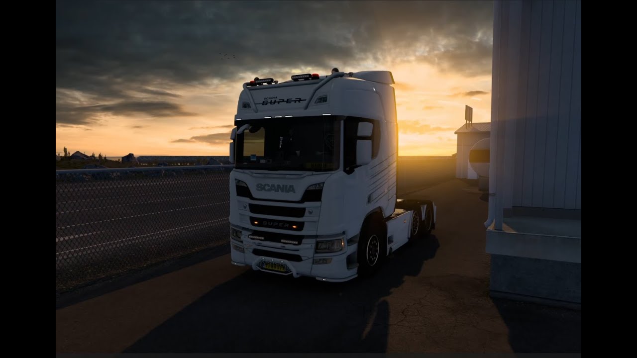 Nordic Horizons DLC Scenic nighttime drive from Andenes to Narvik ETS2 1.57