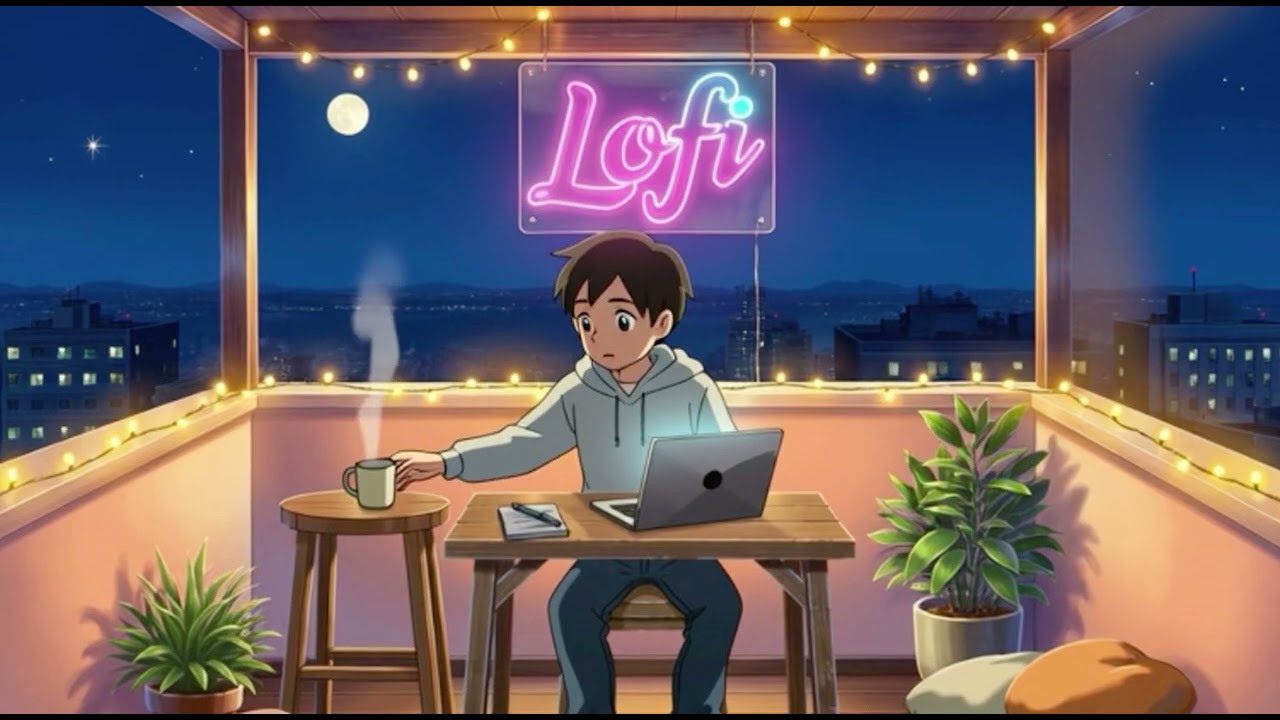 90’s lofi Beats for Study & Sleep | Neon Night Ambience