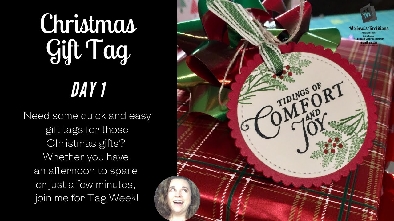 Christmas Gift Tag Day 1 with MKre8tions | Stampin' Up!®️