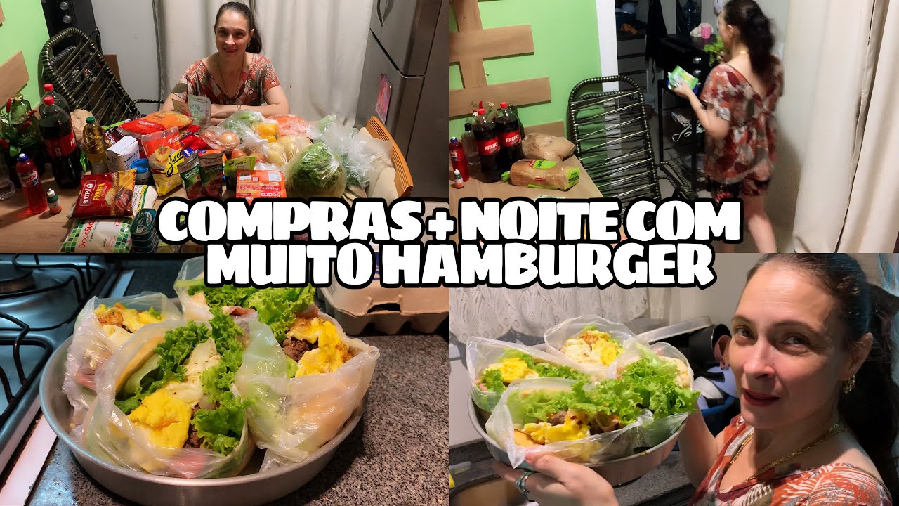 MOSTRANDO COMPRINHAS DE SUPERMERCADO | NOITE DO HAMBÚRGUER CASEIRO