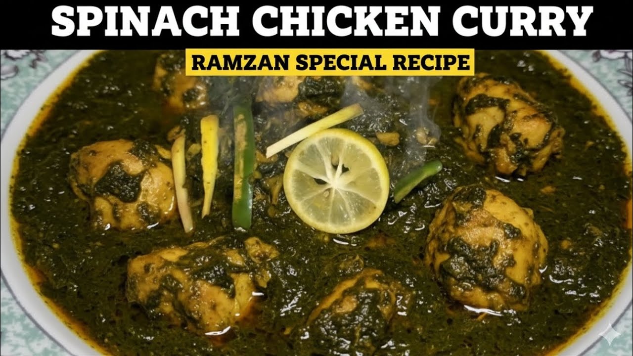 Palak Chicken Recipe | Spinach Chicken Curry Recipe by Aira’s Little Kitchen