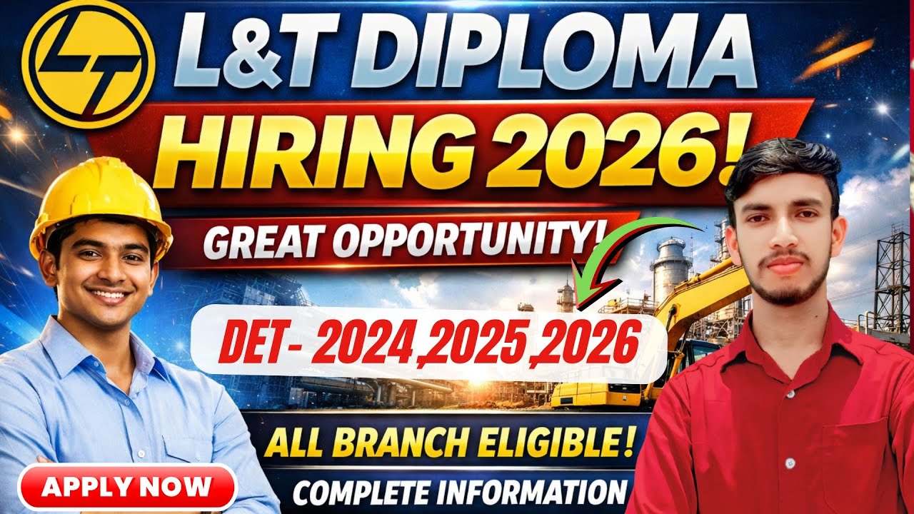 L&T Diploma Hiring 2026 || L&T DET Recruitment 2026 || Diploma Off Campus Hiring ||Diploma Job 2026