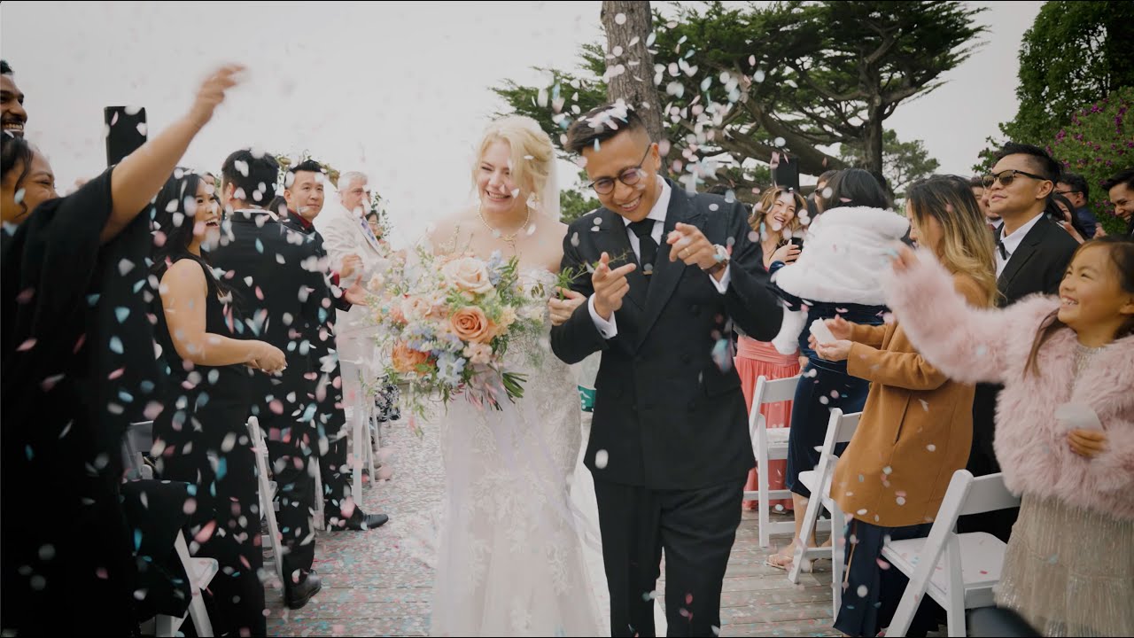 Couple Arrives to Wedding By Porsche | Coastal Wedding at Hyatt Carmel Highlands