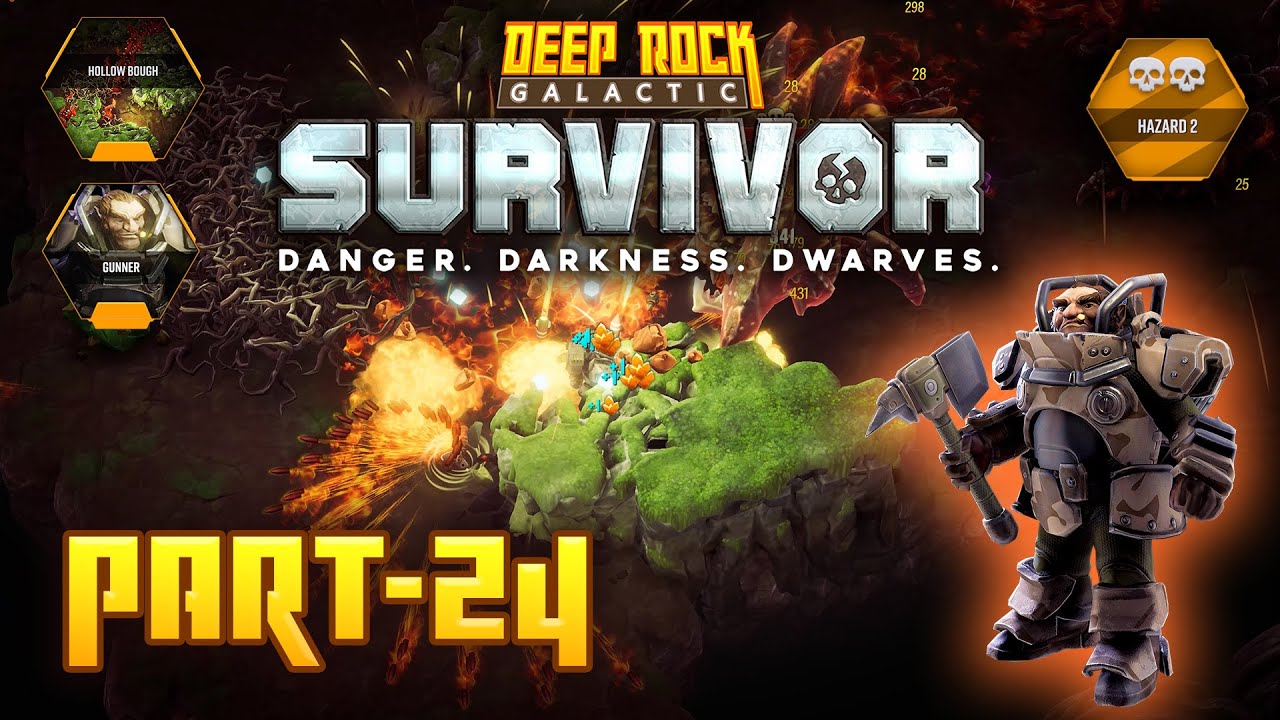 Deep Rock Survivor Part-24 - Hazard 2 - (Vanguard Contract - Gunner) | 4K