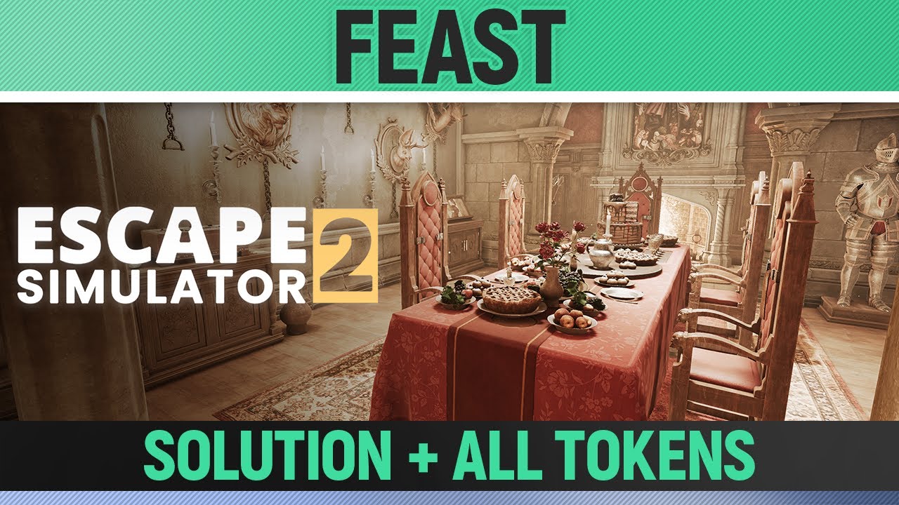 Escape Simulator 2 - Feast - All Puzzle Solutions, All Tokens & Darkest Puzzle