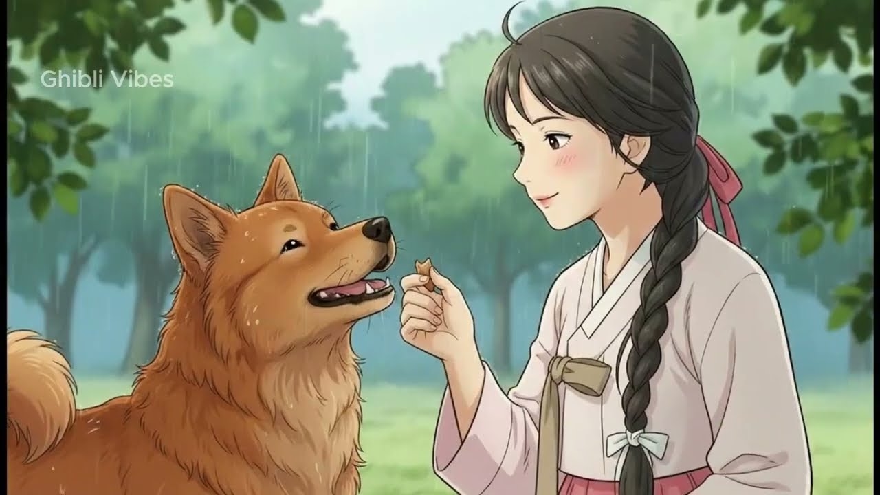 Beautiful Chinese Village Girl | Rainy Rooftop ASMR | Ghibli Aesthetic 