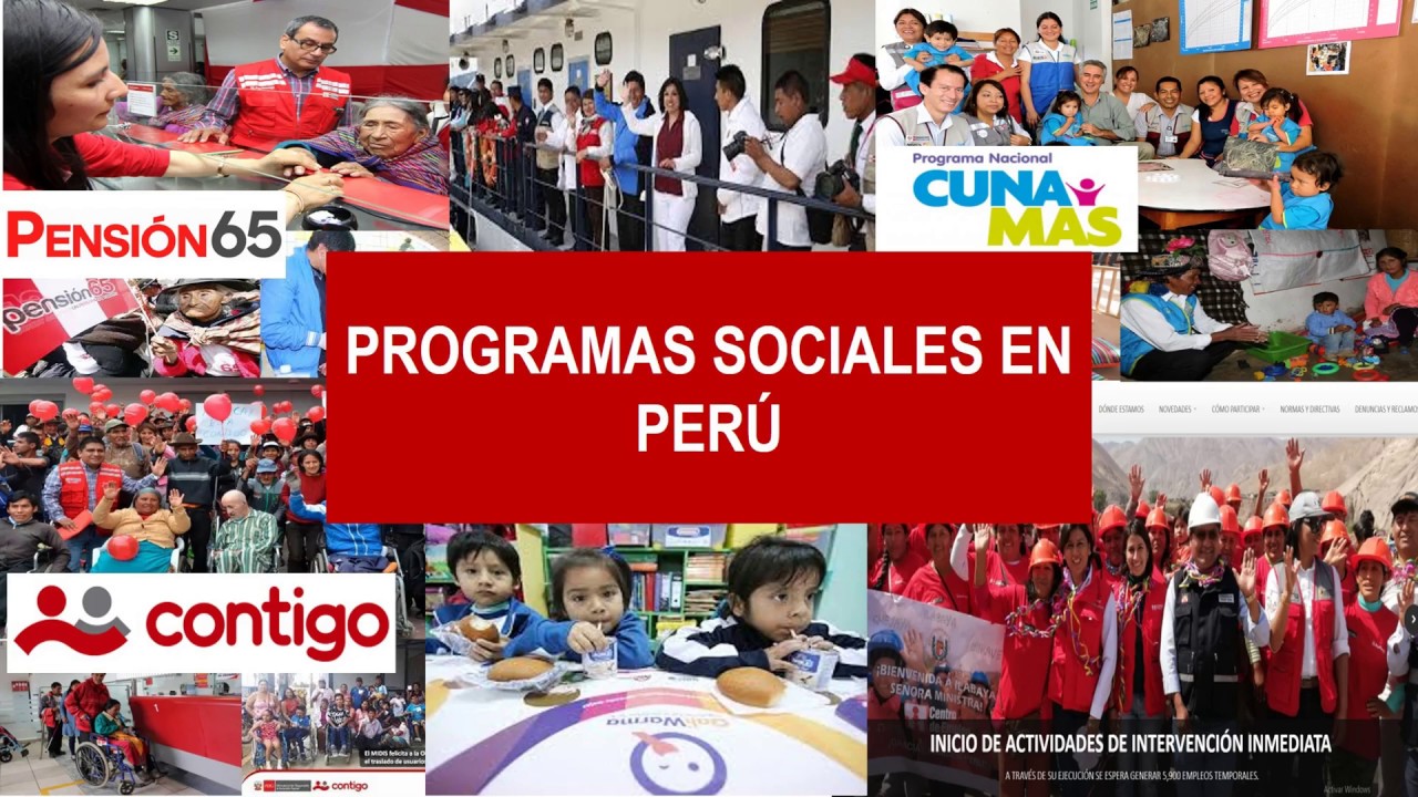 PROGRAMAS SOCIALES EN EL PERÚ