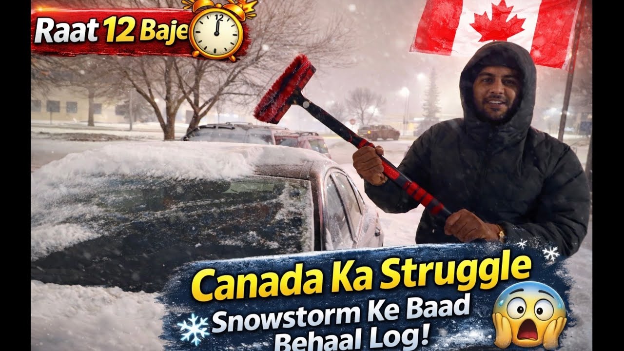 Raat Ke 12 Baje Canada Mein Snowfall Ka Asli Struggle! 🇨🇦😰