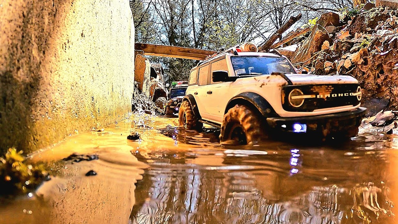 TRX4m RC-Crawler Traxxas Ford Bronco und Landrover Defender im Scale Offroad Park 😆😆😆😆 4x4 4wd