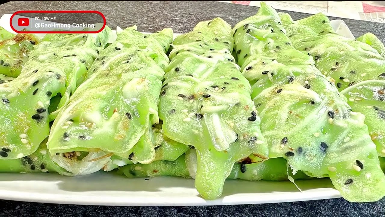 CREPES au PANDAN et à la NOIX de COCO sans GLUTEN  #gaohmongcooking #sansgluten #thaifood