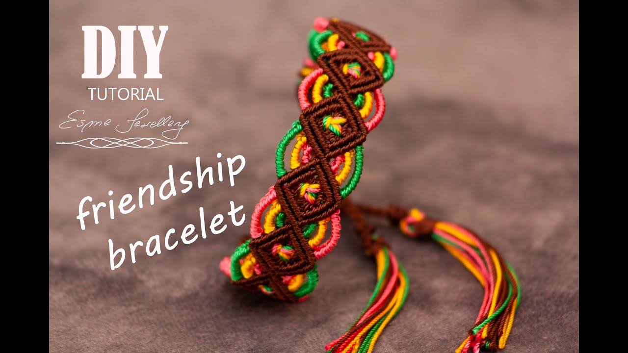 Prosta makramowa bransoletka tutorial / Easy macrame bracelet tutorial DIY / Pulsera macrame fácil