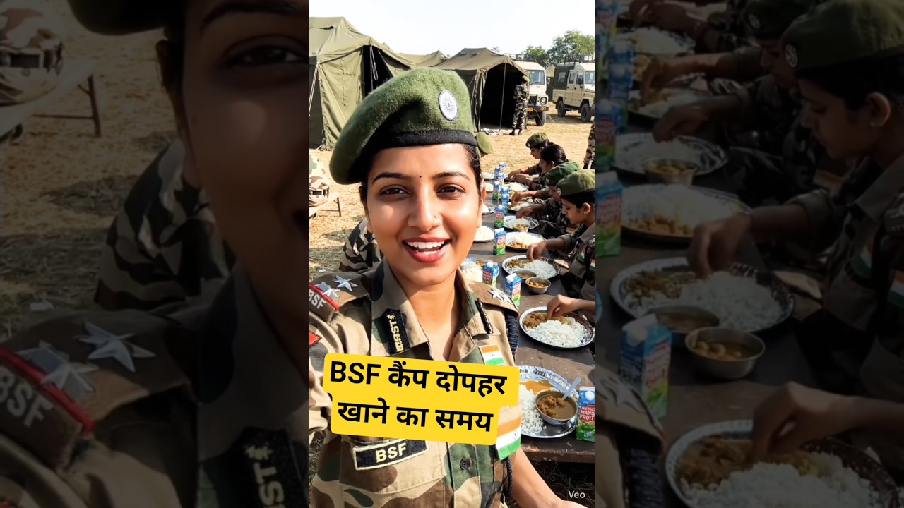🤯 Lunch time at BSF Camp #bsf #lunch #army #ssbgd #crpf #faujilyfstyle #viralbsf #shorts