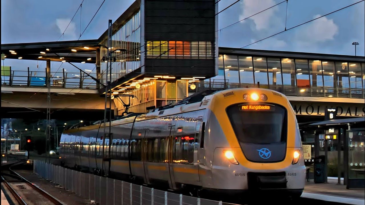 Tåg i Mölndal som Ändstation på Västkustbanan - Sommar 2023
