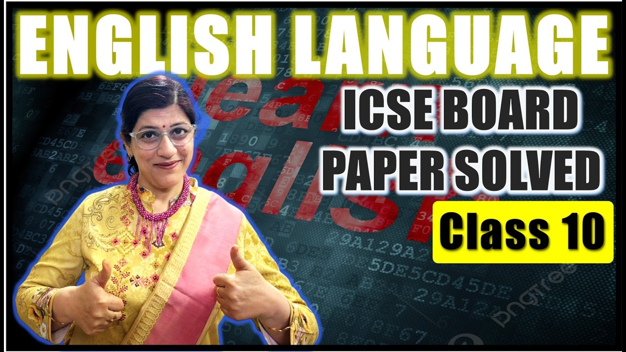 SOLVED ENGLISH LANGUAGE | ICSE CLASS 10 | 2026