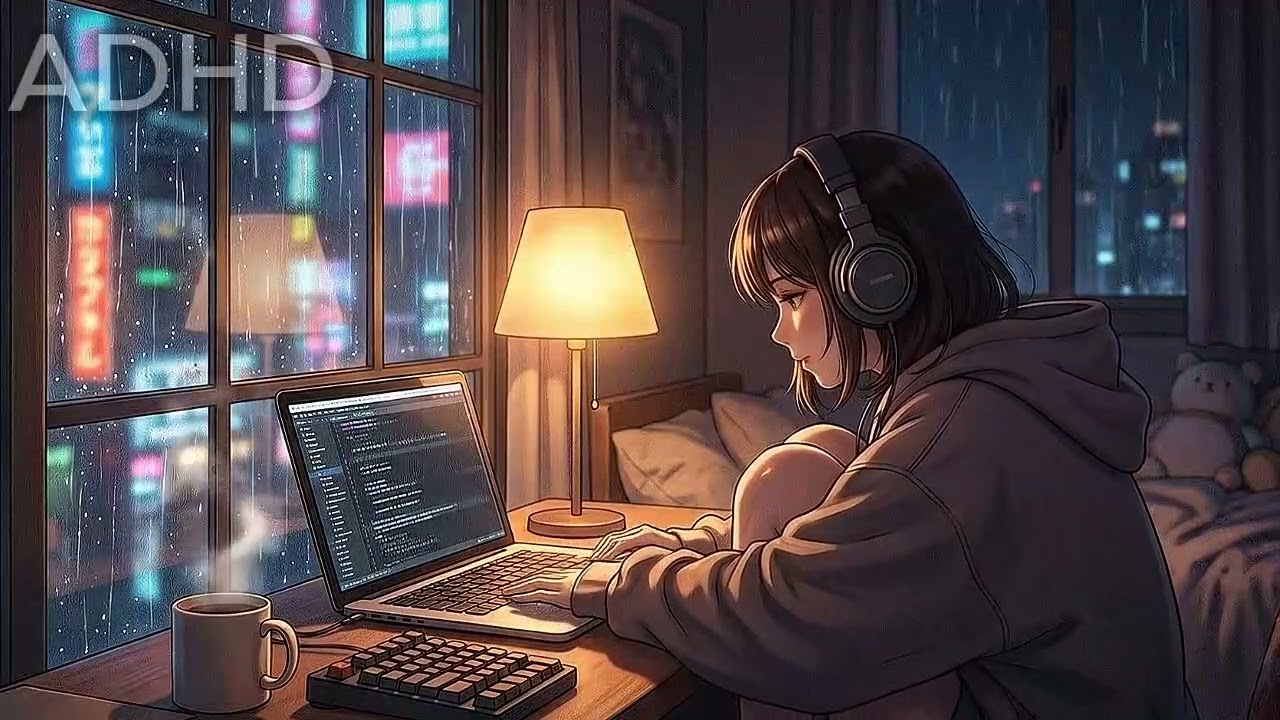 Coding Under Neon Lights | Chill Lofi Music for Study | ADHD