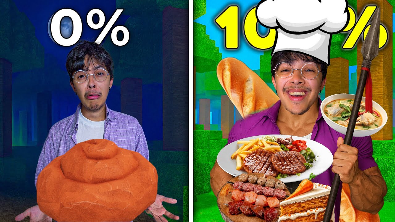 J'ai 100% TOUTE La CUISINE dans 99 Nuits dans une For&ecirc;t !