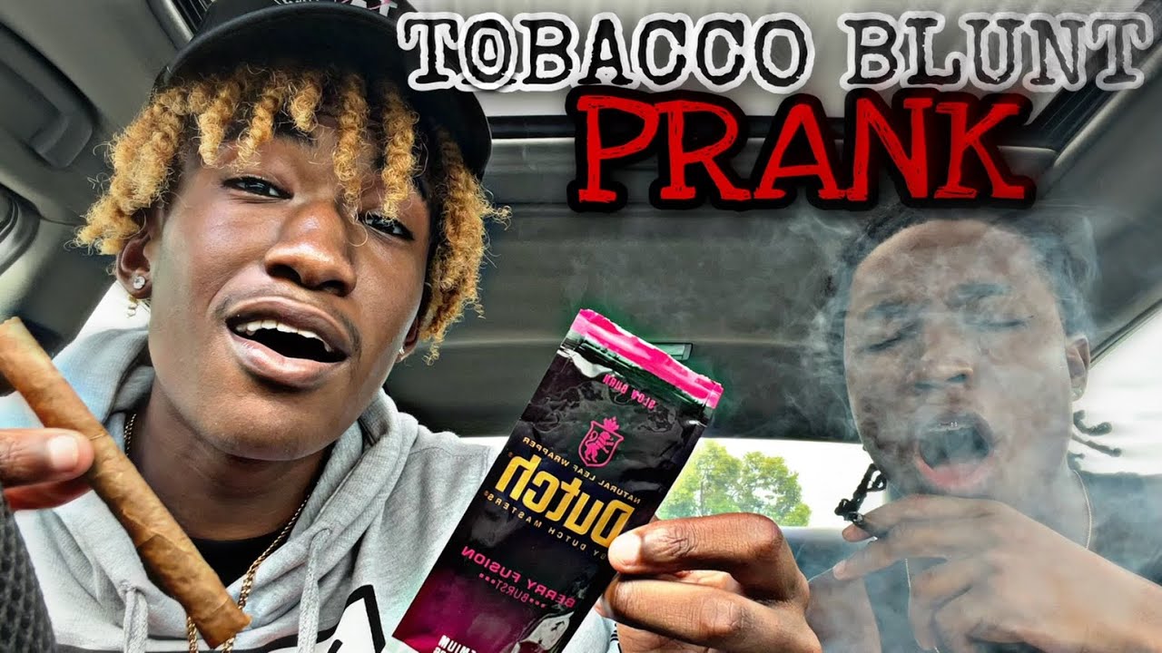 I GAVE @RockstarJus A TOBACCO BLUNT PRANK (HOTBOX CHALLENGE)