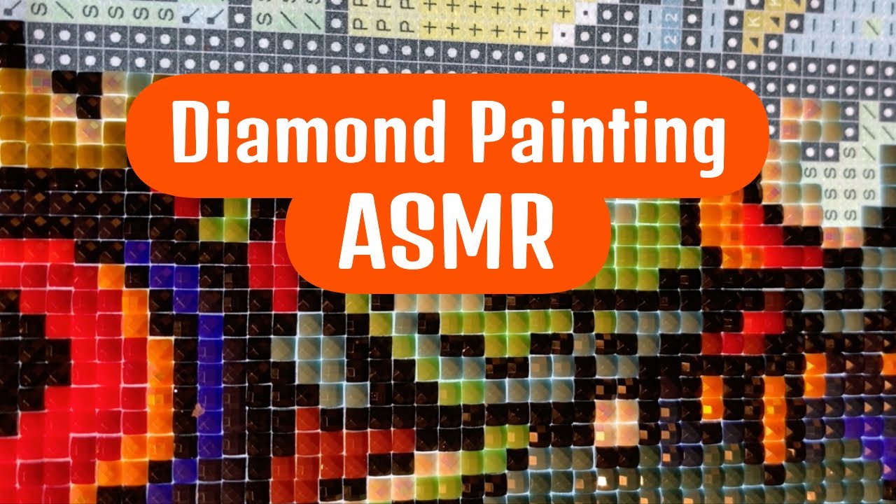 Diamond Painting ASMR - Oddly Satisfying Soothing Sounds - No Talking
