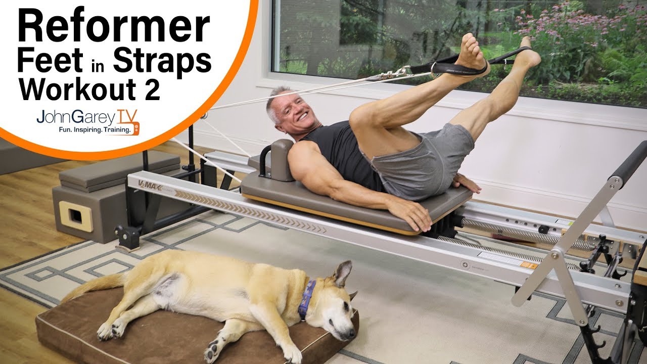 Pilates Reformer Feet in Straps Workout 2