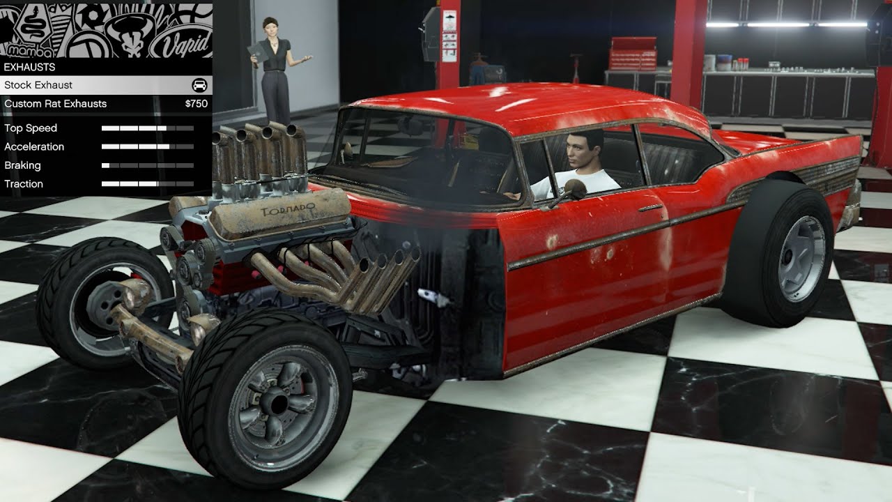 GTA 5 — Кастомизация транспорта из прошлых DLC — Declasse Tornado Rat Rod (Chevy Bel Air Rat Rod)