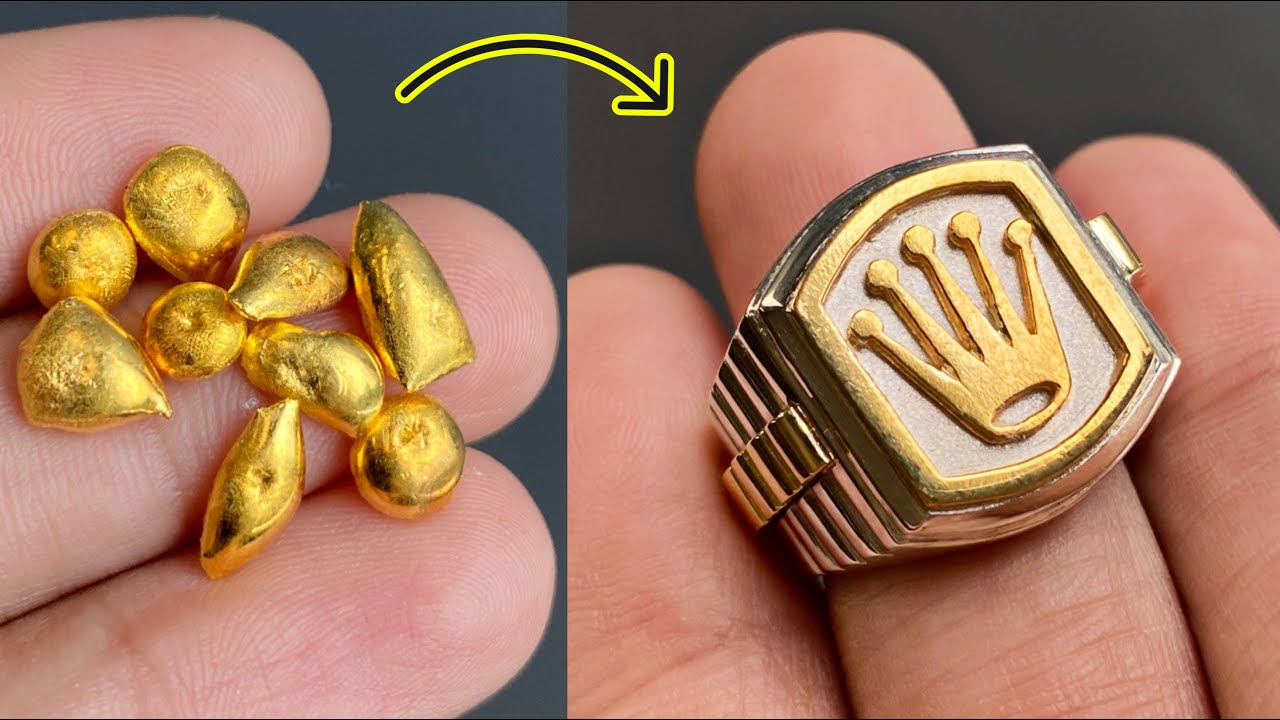 Make a gold ring for men - jewelry maker