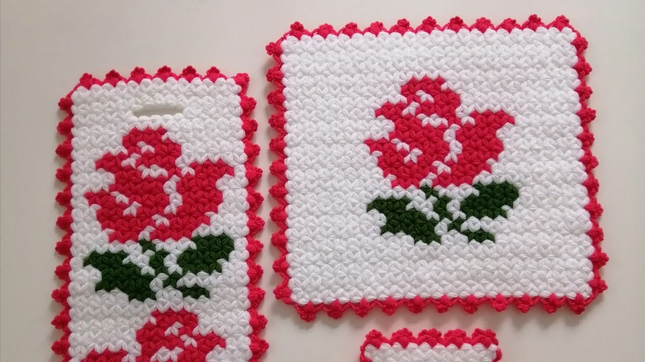🌹Güllü kare lif modeli✅Easy crochet knitting pattern ✅#knitting #crochet #tutorial #kitting#easy