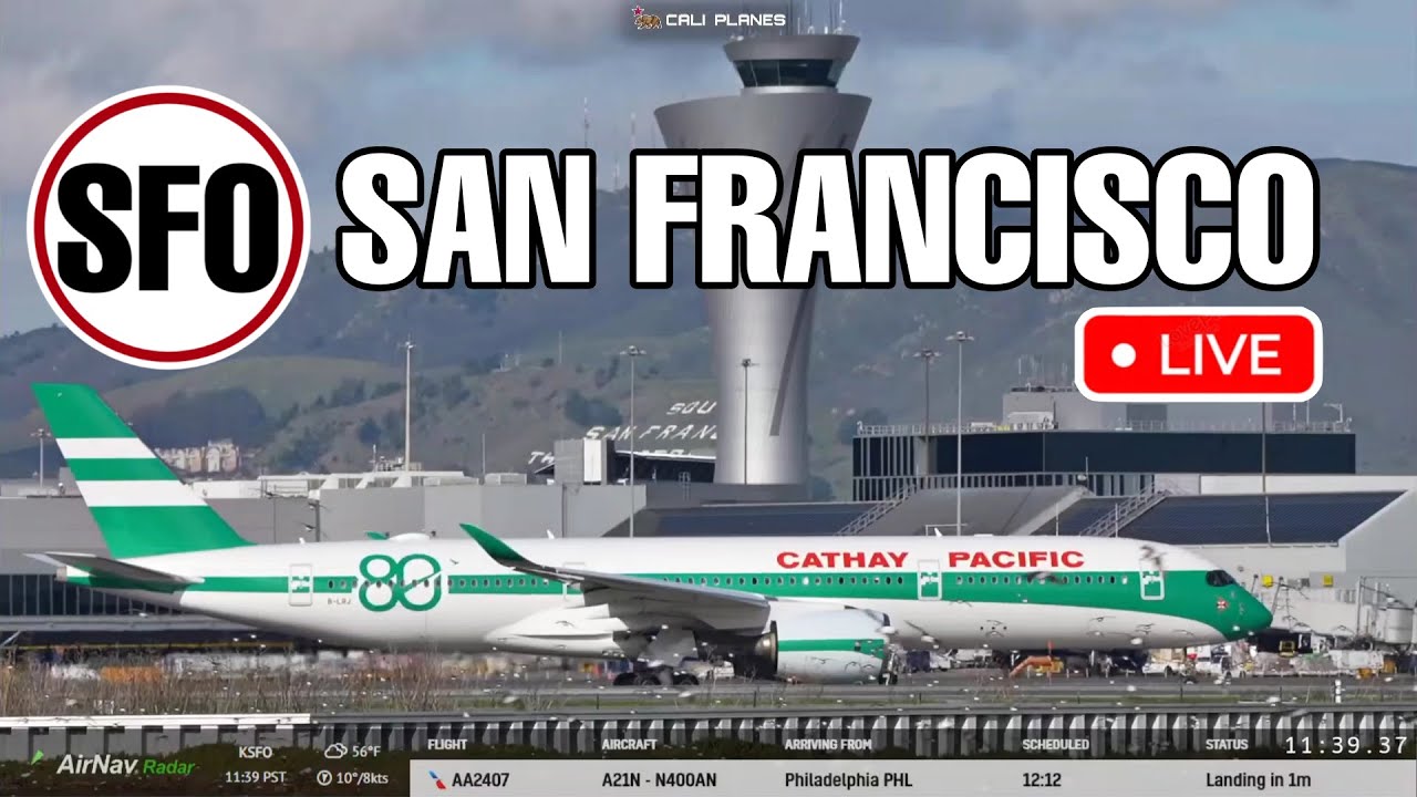 KSFO LIVE |  JAN 20, 2026 | SAN FRANCISCO INT AIRPORT  LIVE STREAM WEBCAM IRL