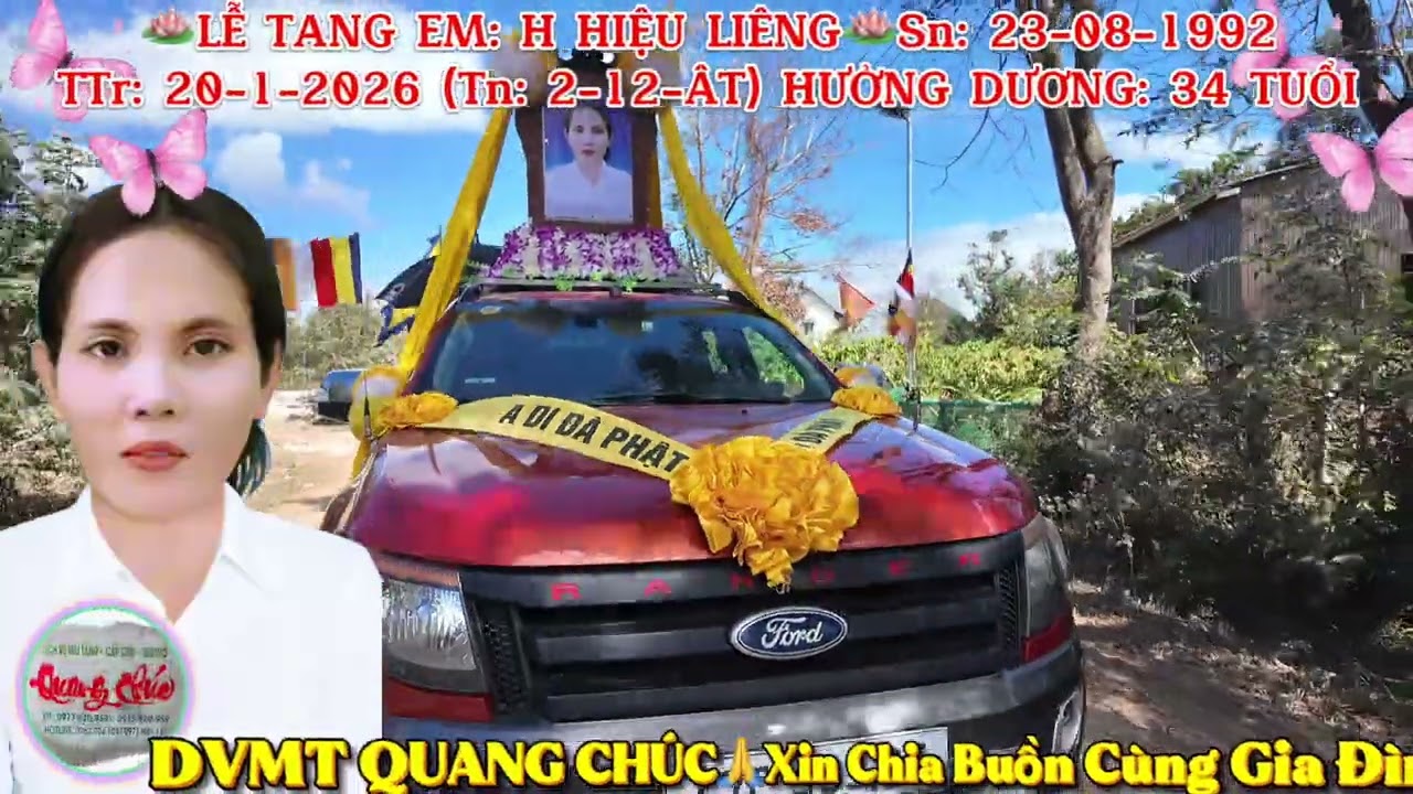 🪷LỄ TANG EM:H HIỆU LIÊNG🪷Sn:23-08-1992 Từ trần Ngày:20-01-2026(Tn:02-12-ẤT) HƯỞNG DƯƠNG: 34 TUỔI 