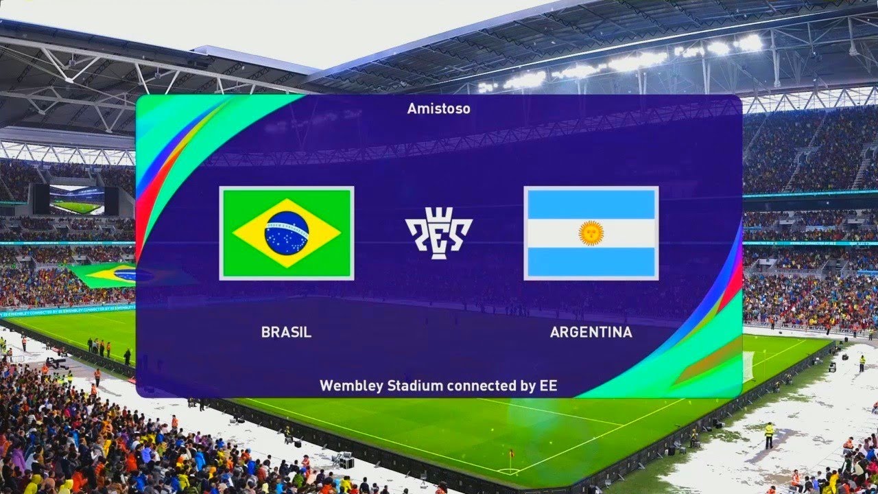 PES 2021 - Seleção BRASILEIRA ( BRASIL ) x Seleção ARGENTINA ( 1080p / 60FPS ) WEMBLEY STADIUM by EE